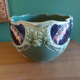 Art Nouveau ceramic pot cover