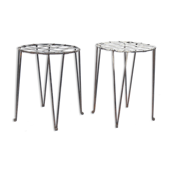 Pair of metal stools