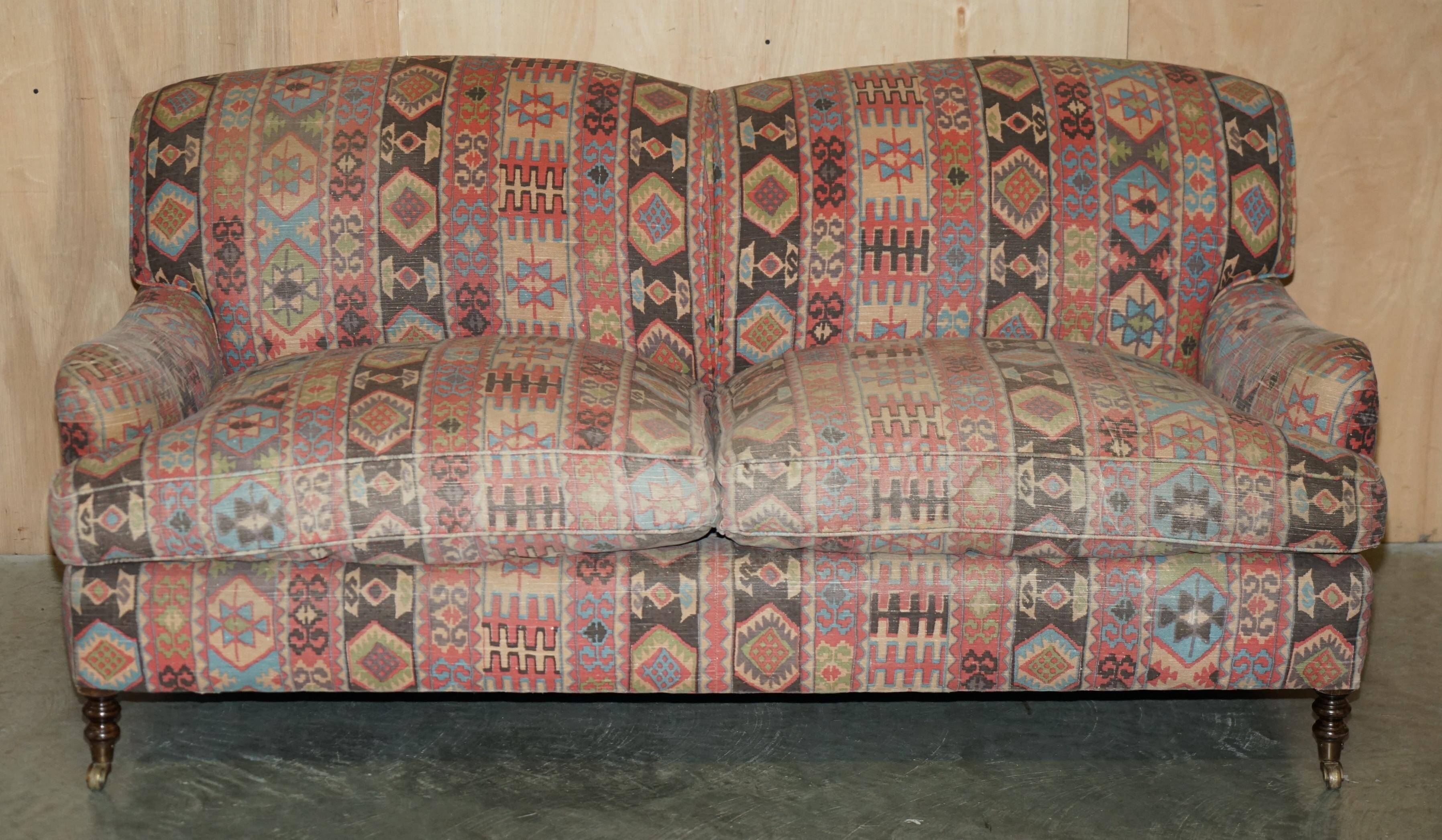 Three-seater Kilim vintage sofa by George Smith
