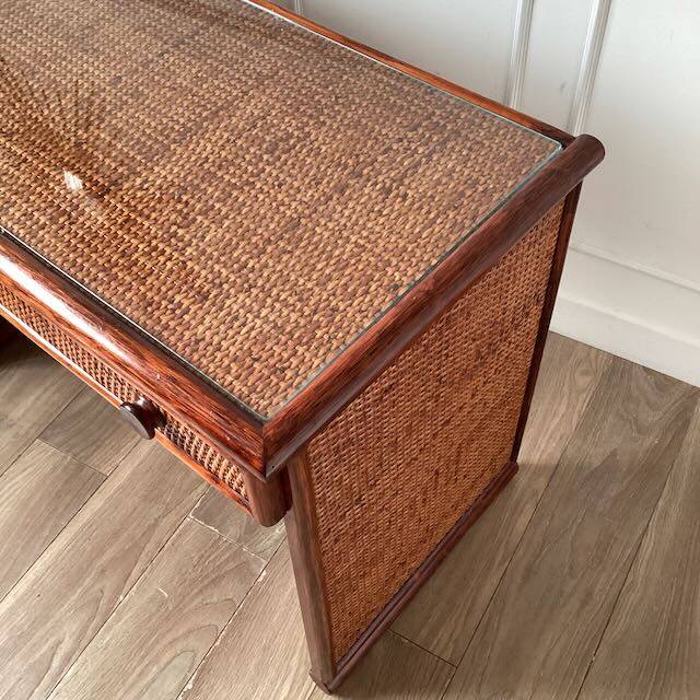 Roche-Bobois rattan desk