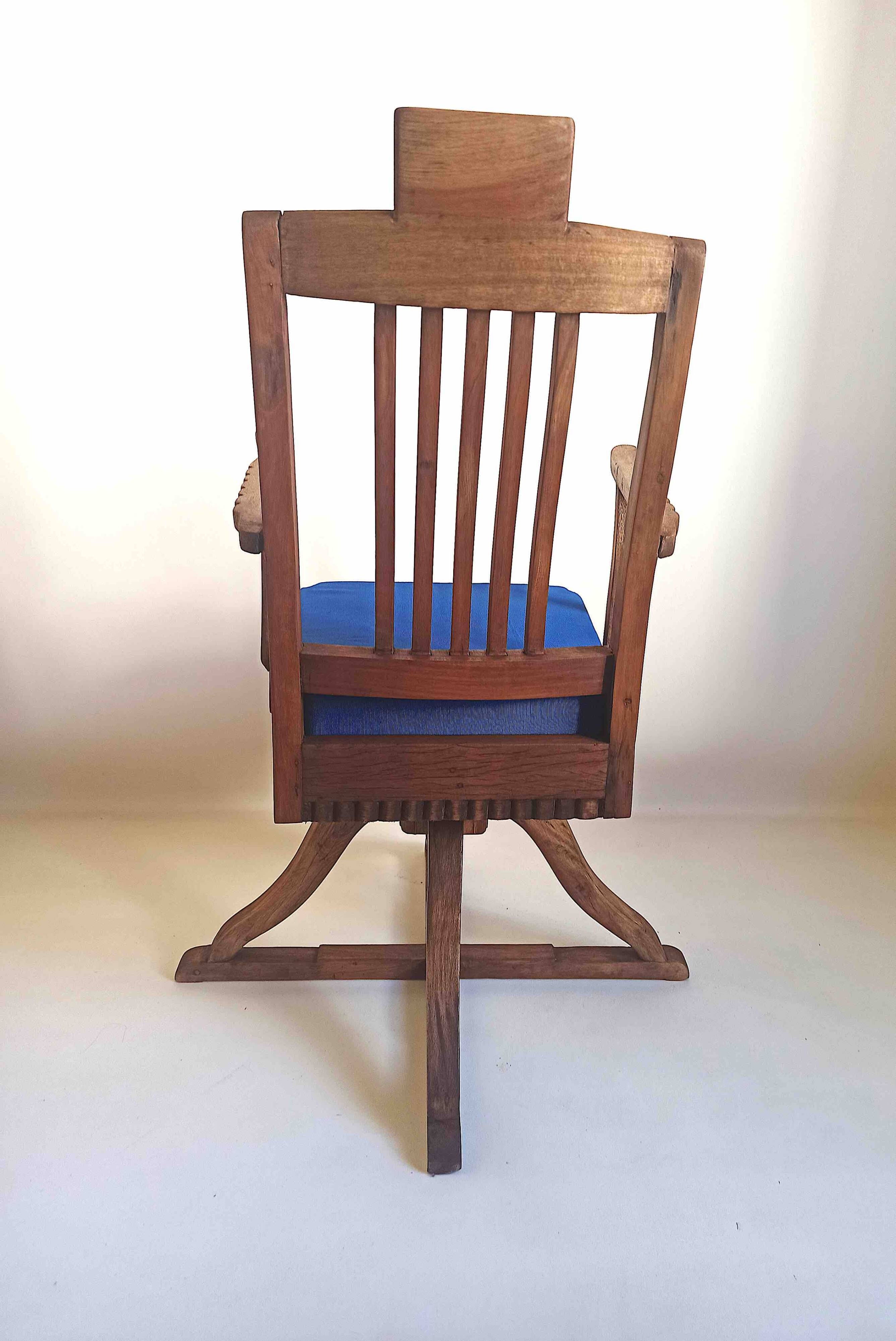 1900 Solid Teak Barber Chair