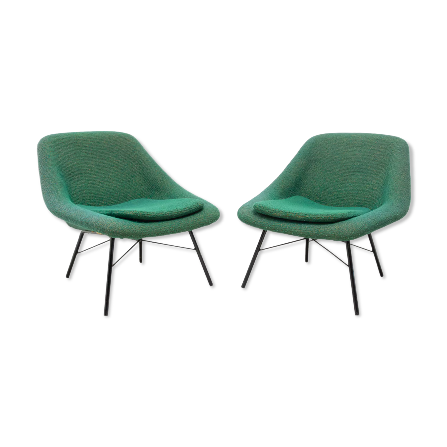 Pair of midcentury lounge chairs by Magda Sépová, produced by TON, 1960´s