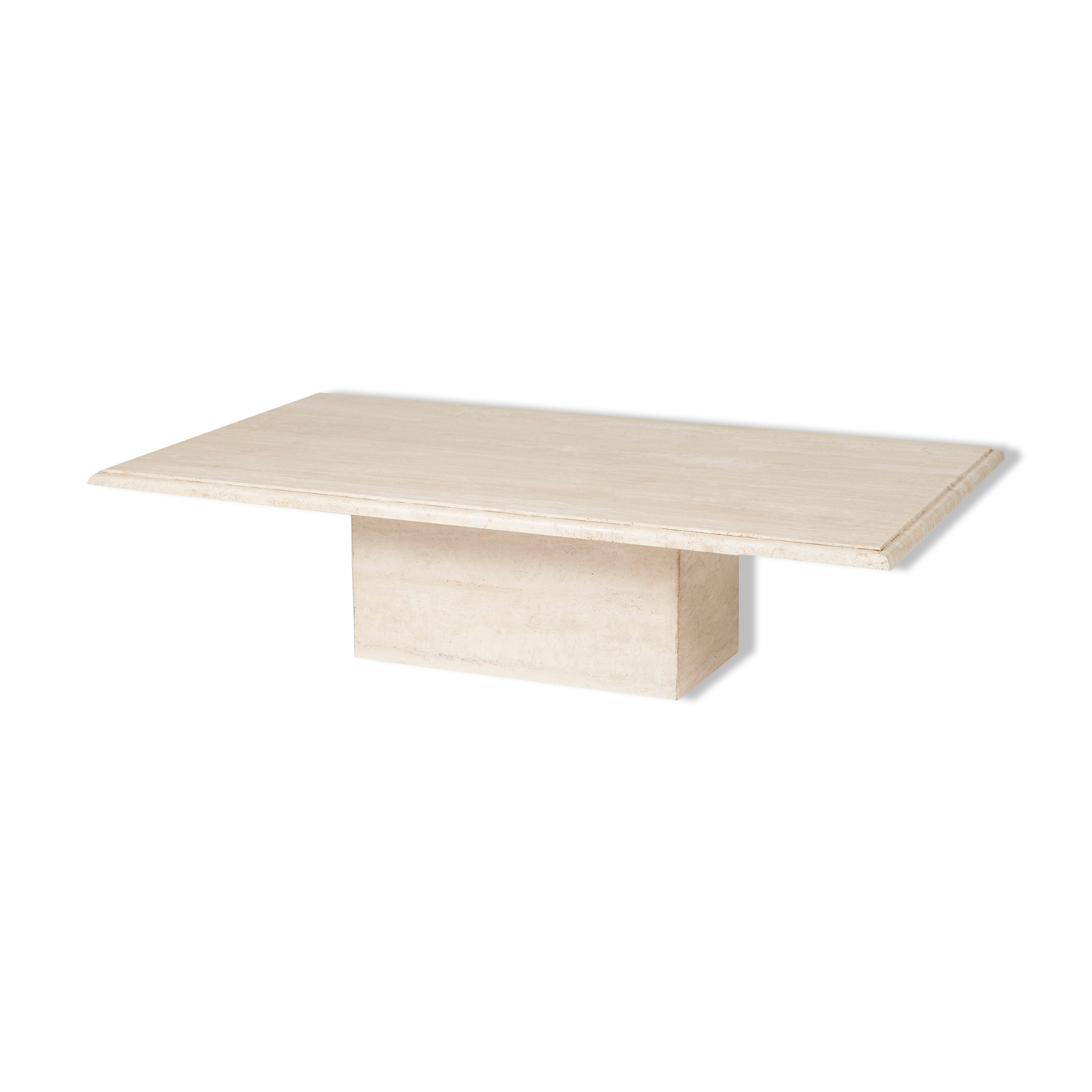 Table basse en travertin vintage 1980