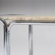 Marble and Tubular Metal Coffee Table, 1970s