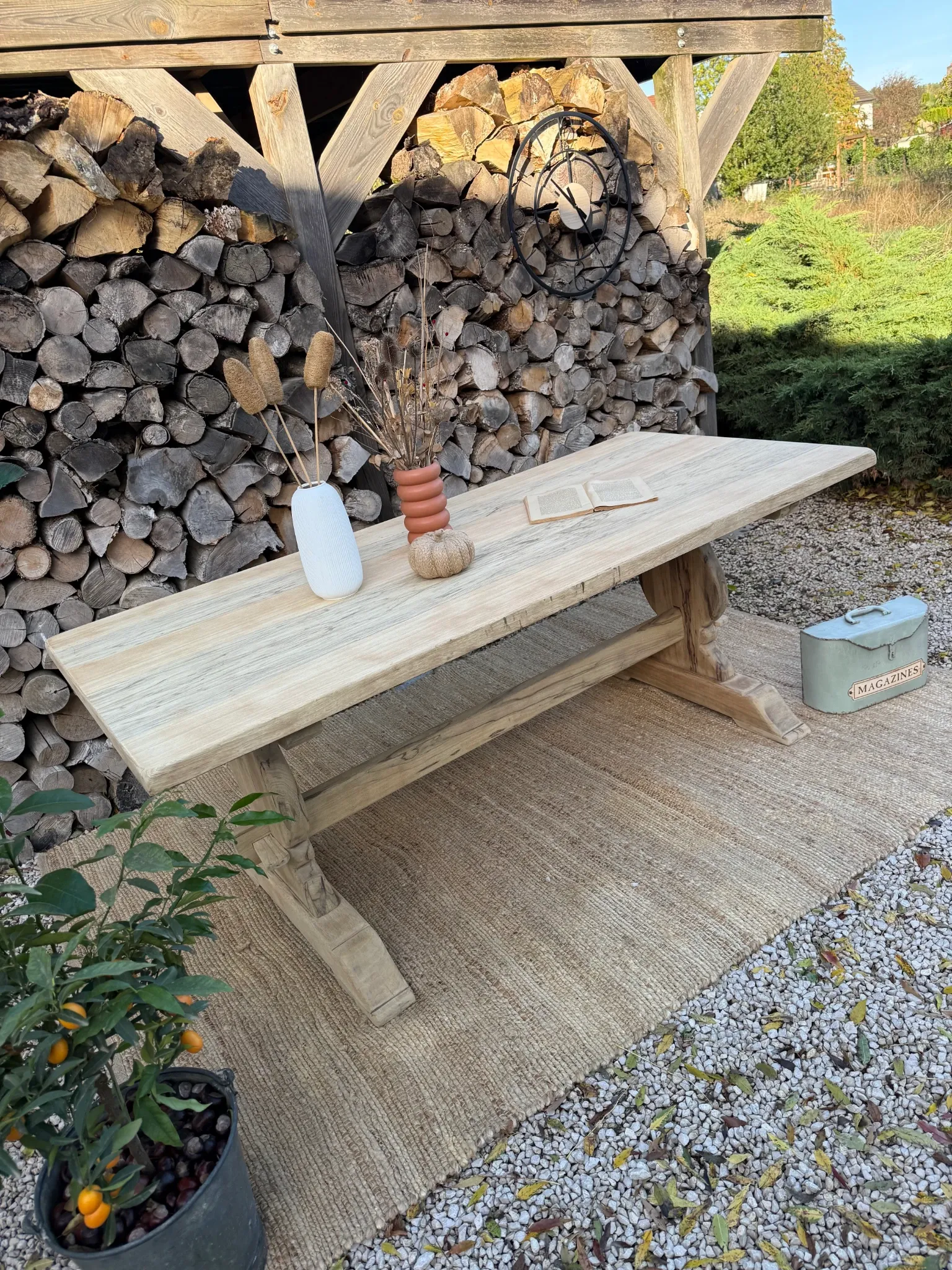 Table monastère 188cm frêne massif