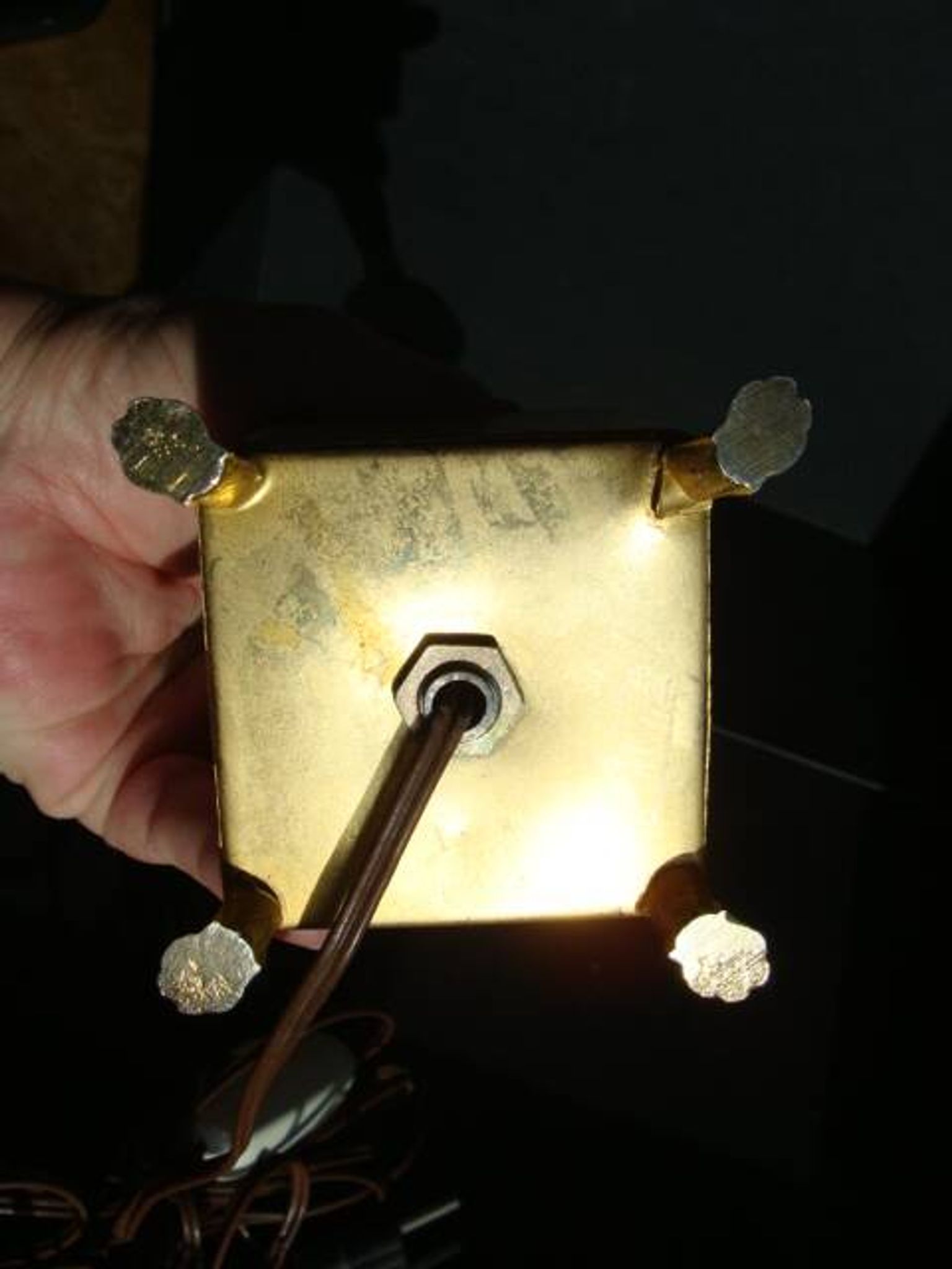 Pied de lampe colonne vintage / onyx