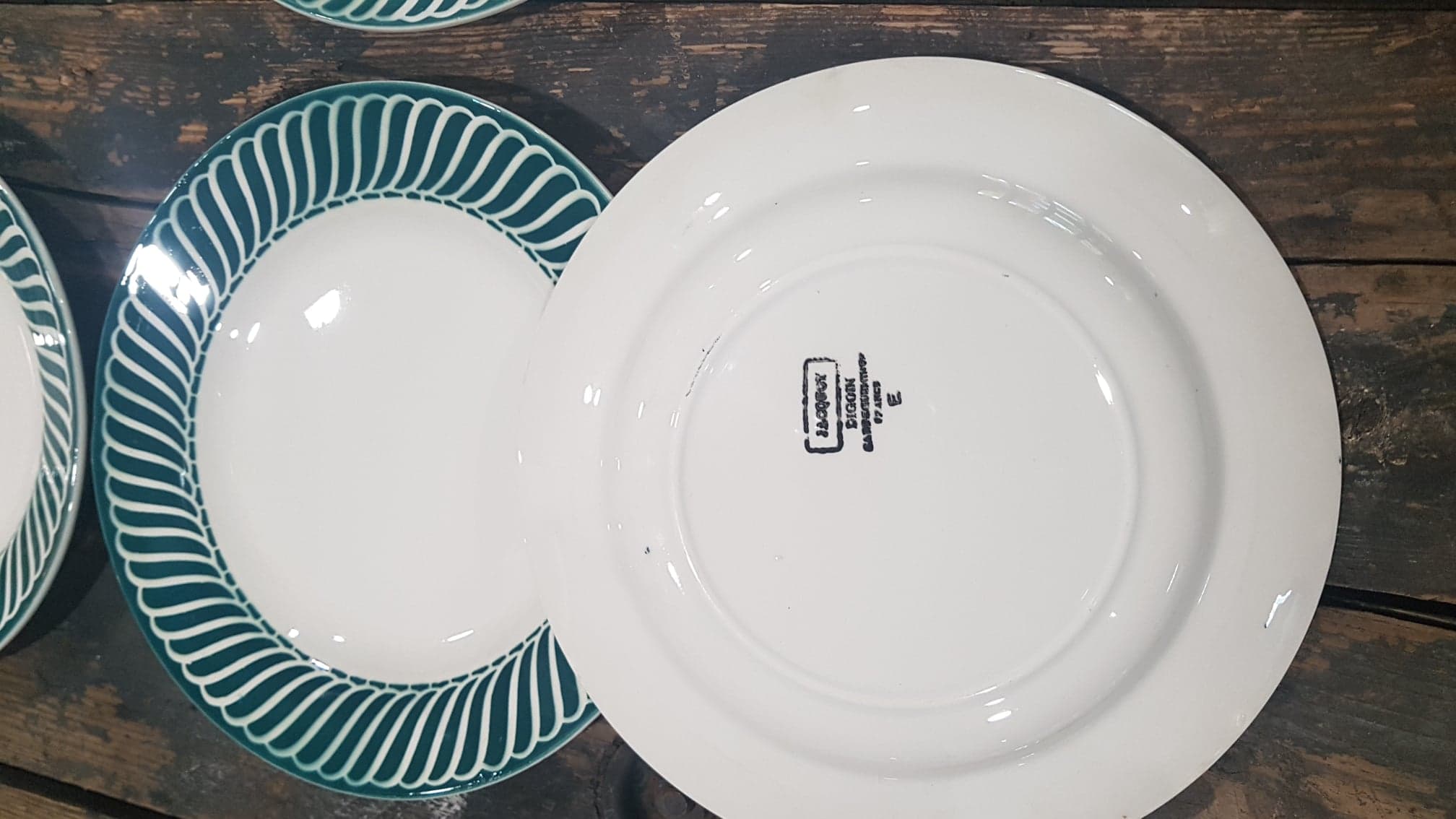 Set of 4 plates Digoin Sarreguemines model Jacquot