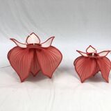 Set of Lotus fabric hanging lamps