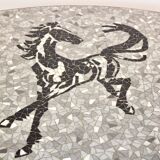 Mosaic and brass coffee or side table by Berthold Müller, 1960s