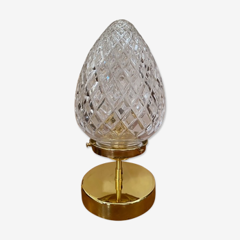 Table lamp in worked glass