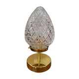 Table lamp in worked glass
