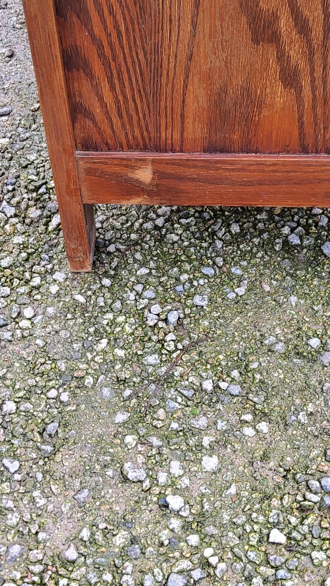 Vintage oak chest of drawers from the 50s compass feet 4 drawers