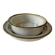 Duo of serving dishes in grand feu stoneware, Brenne earthenware