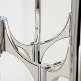 Orbit chandelier in metal and white from Sciolari 1970s