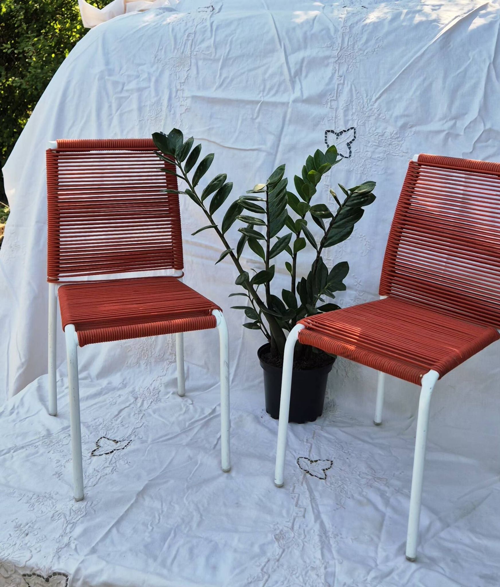 2 chaises enfant scoubidou - années 50