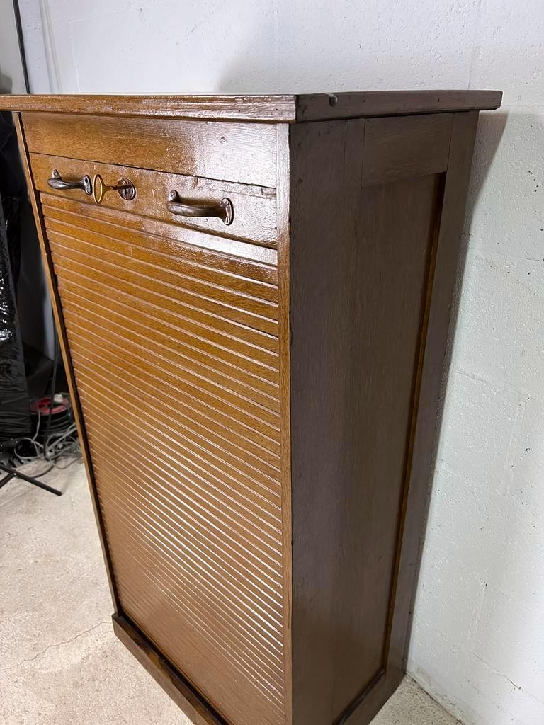 Vintage wooden filing cabinet / shutter cabinet / column cabinet
