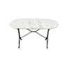 Oval marble bistro table