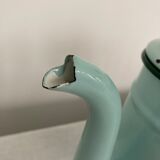Mint green enamelled sheet metal coffee maker