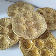 5 Sarreguemines caramel shell plates, 1950s