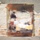 Oil on canvas signed Monique Humbert, abstract composition, wall painting, interior decoration.