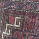 Antique tribal rug turkmen belutch 19th century handmade 104x237 cm
