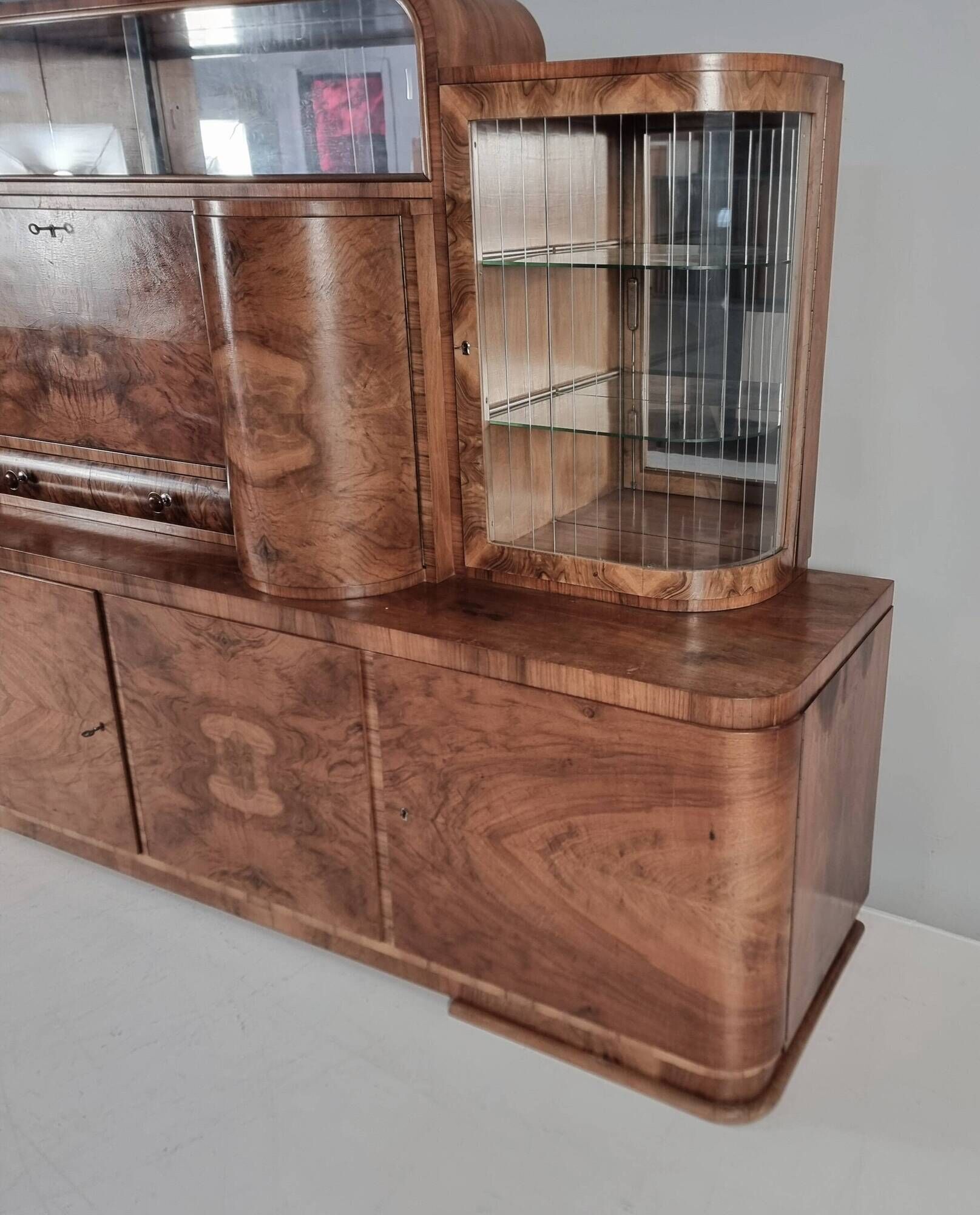 Art Deco Display Sideboard, 1940s