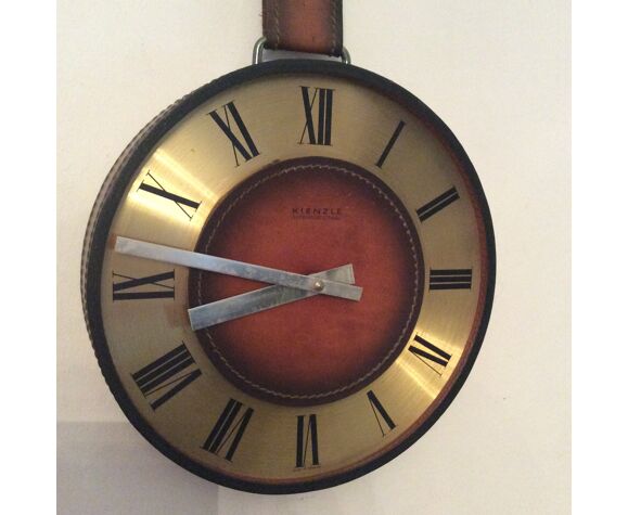 Kienzle Leather Wall Clock From The 70s, Leather Wall Clock