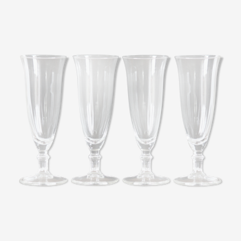 Set de 4 flûtes à champagne en verre