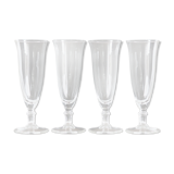 Set de 4 flûtes à champagne en verre