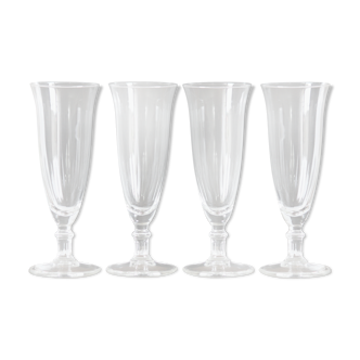 Set de 4 flûtes à champagne en verre
