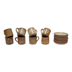 Série de 8 tasses et sous tasses