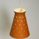 Beautiful Mid Century Modern Diabolo perforated metal sheet pendant lamp