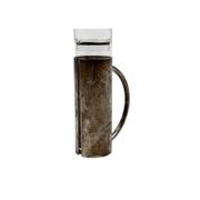 Modern silverplated and glass cruet mod. Oilvine, Lino Sabattini Italy 1970