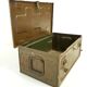 Old crate or military trunk metal patina original vintage canteen