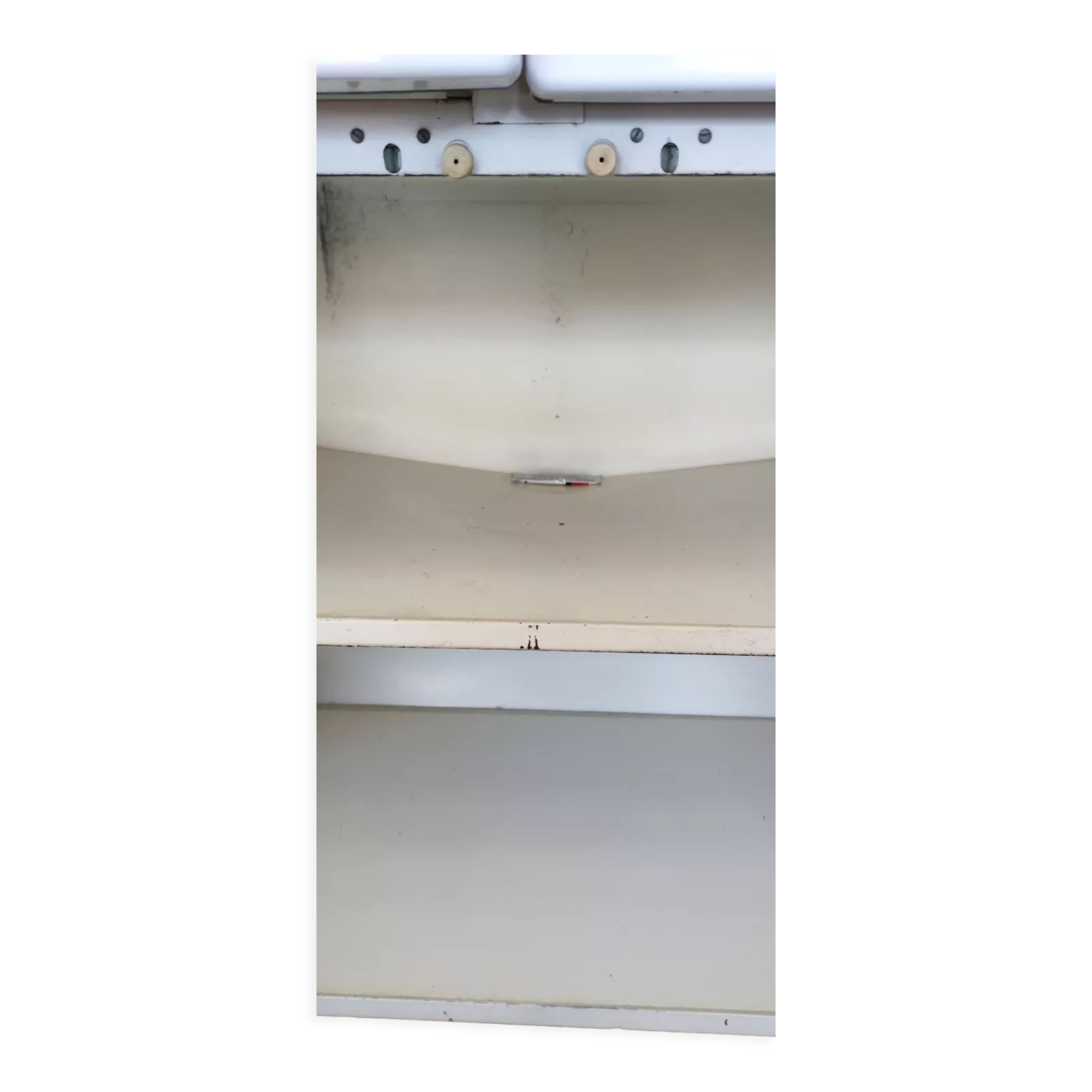 Sideboard in enamelled sheet metal two doors two drawers