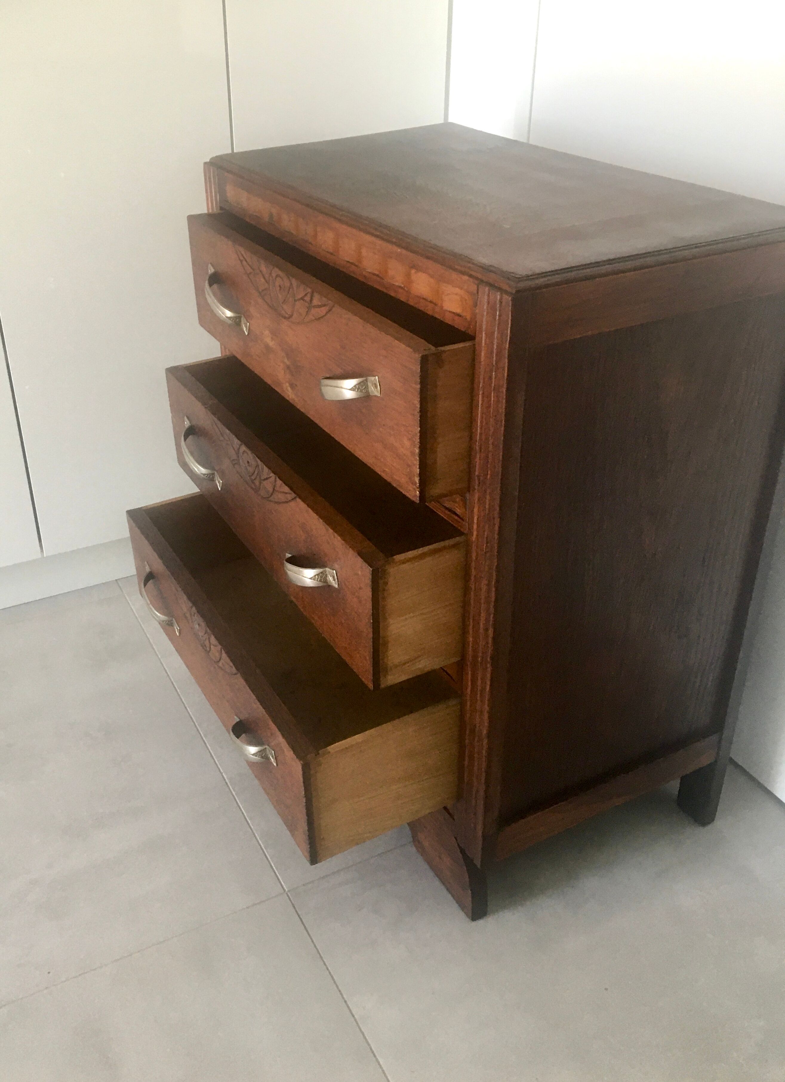 Small chest of drawers 3 drawers authentic Art Deco