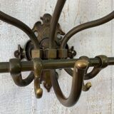 Brass wall coat rack