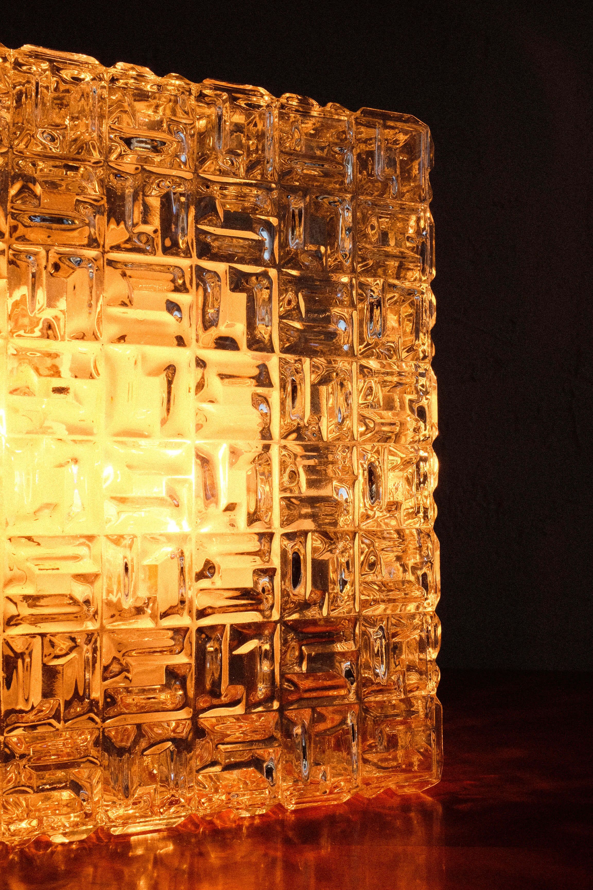 Czechoslovakian glass wall lamps by osvětlovací sklo, 1980s