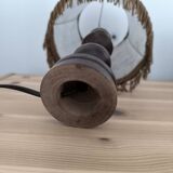 Lampe à poser en bois tourné