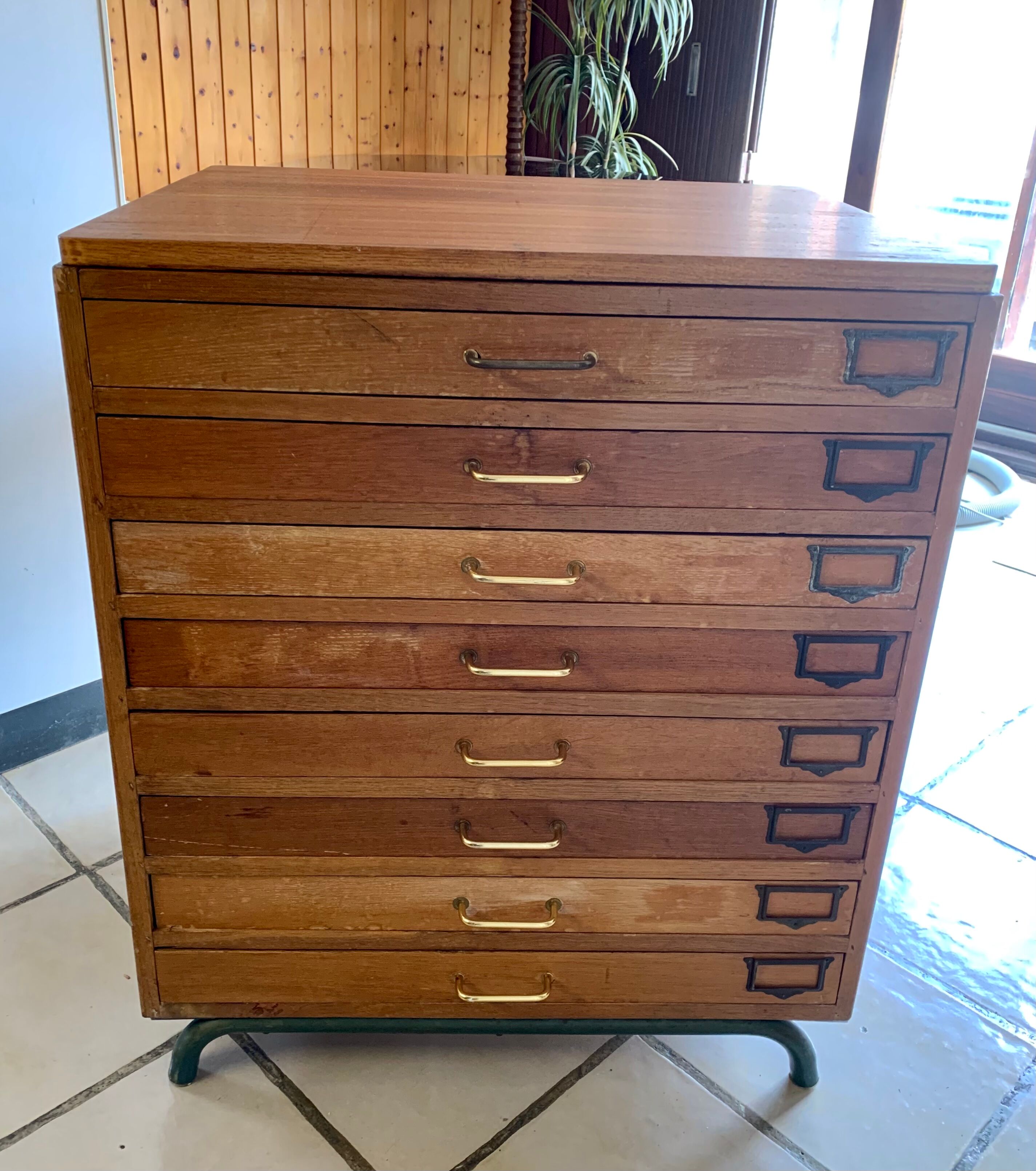 Old art school furniture with drawers