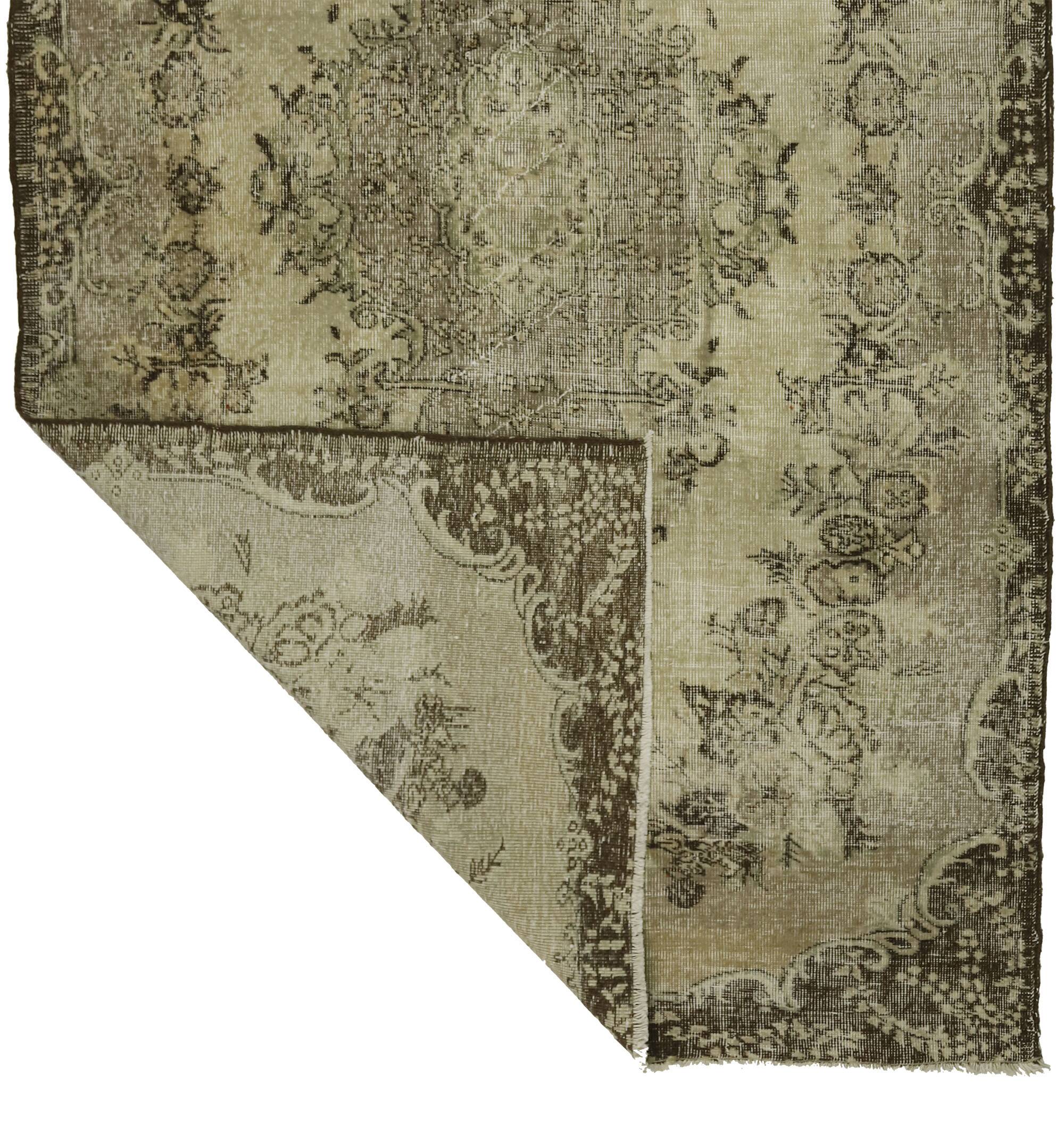 One-of-a-kind turkish handwoven vintage rug - rustic vintage charm 282x 164