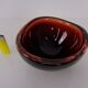 Swedish Burgundy Glass Bowl from Orrefors, 1960s