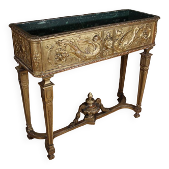 19th century gilded wood planter