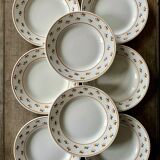 8 Creil Montereau dessert plates