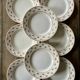 8 Creil Montereau dessert plates