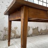 Farmhouse table in oak and walnut 2m