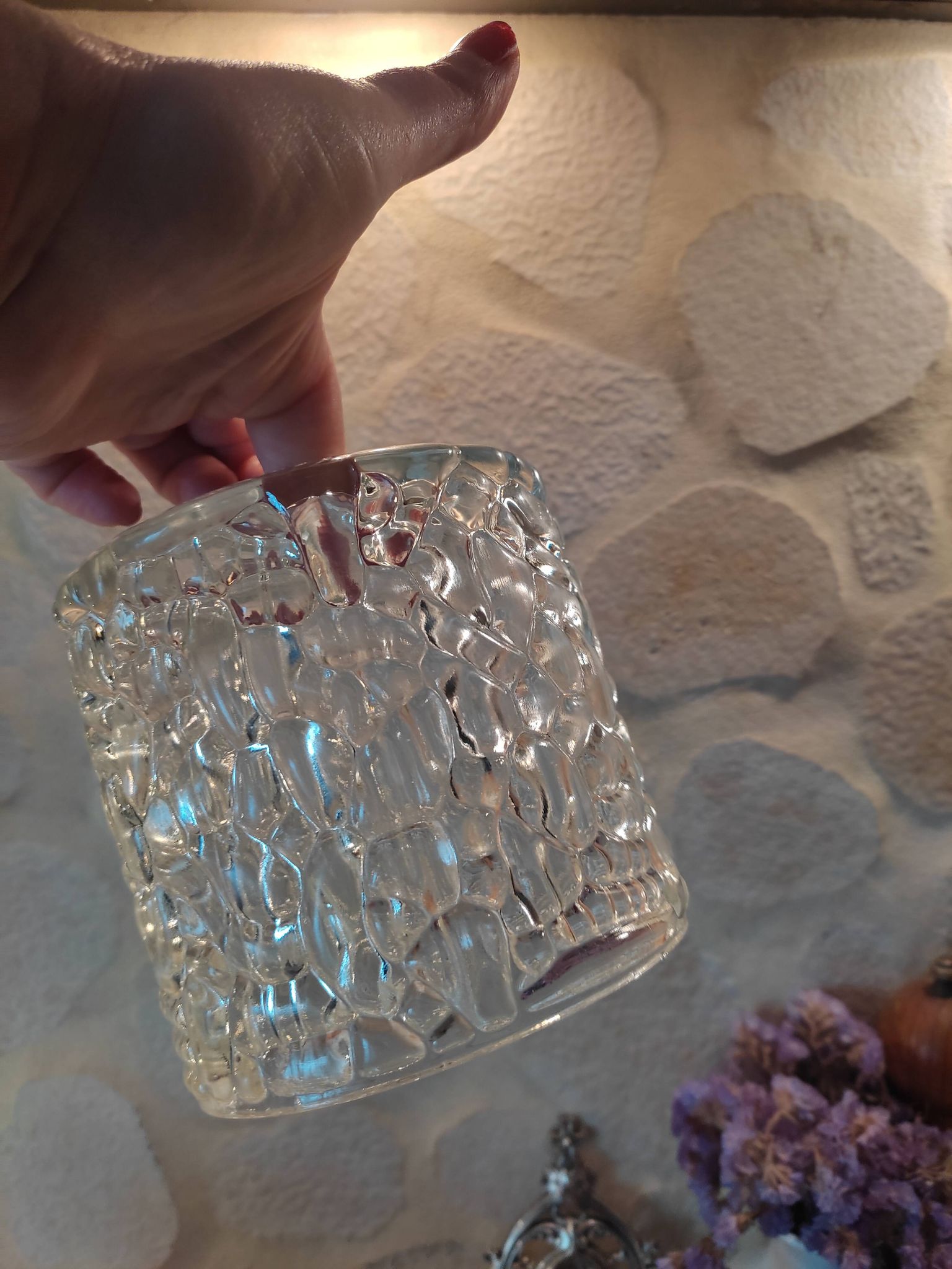 Tulipe en verre moulé