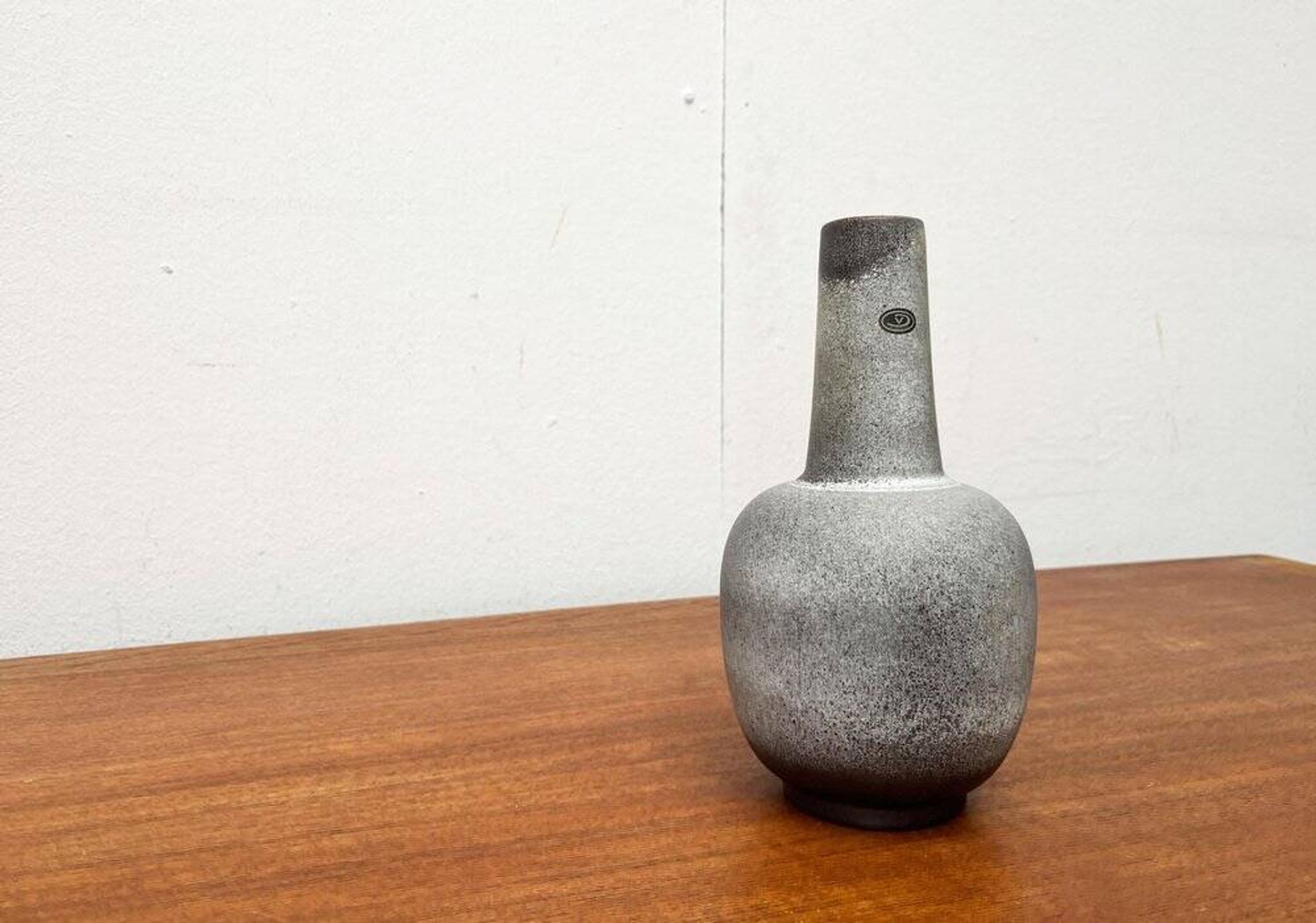 Minimalist pottery vase from a mid-century German workshop by Fritz Van Daalen, 1960s.