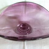 Art Deco style pedestal centrepiece in thick crystal from Val Saint Lambert, 1970s.