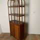 70" Rattan and Bamboo Shelf